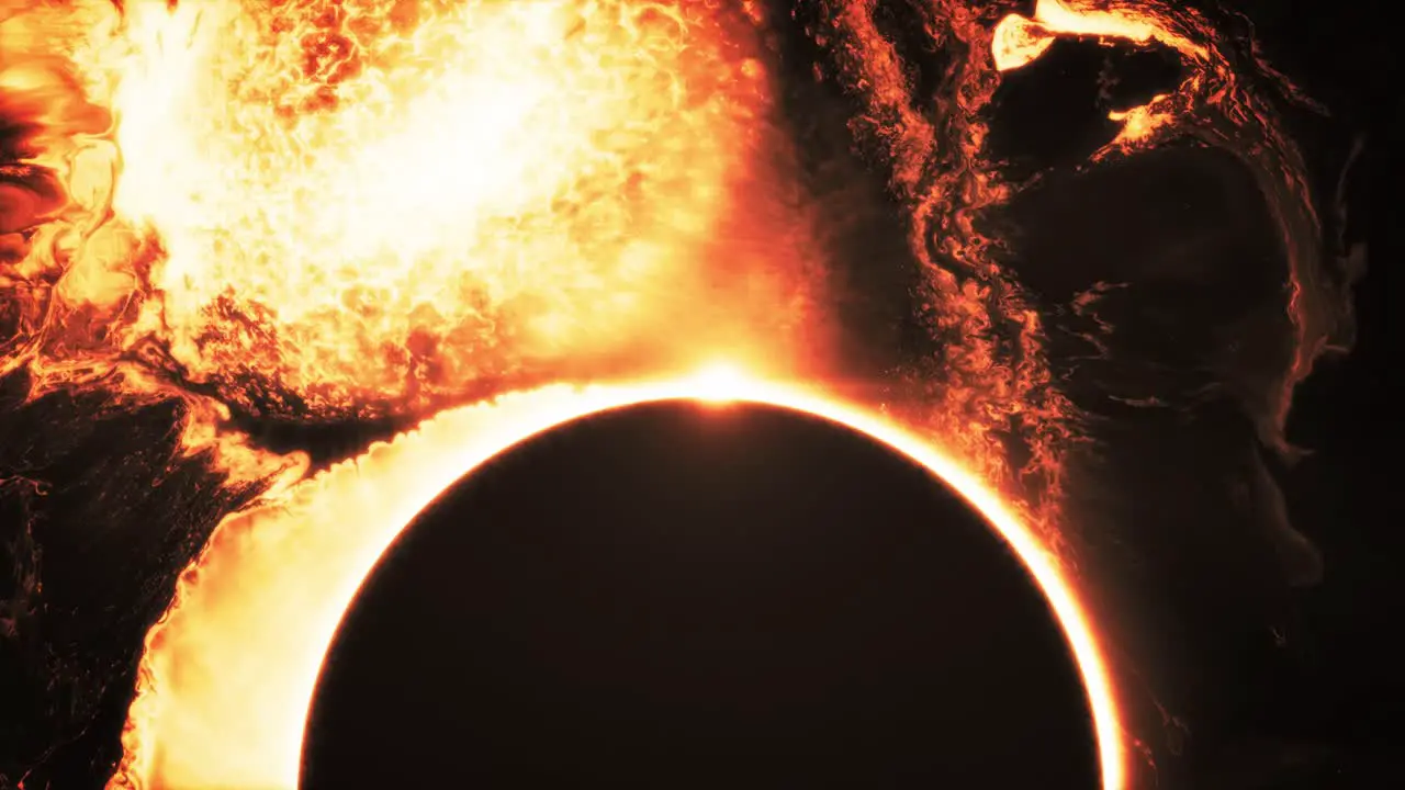 Solar Eclipse Galaxy And Nebula animation