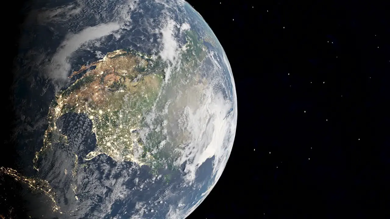 North America from space showing climate in USA in Mexico 3d render vertical