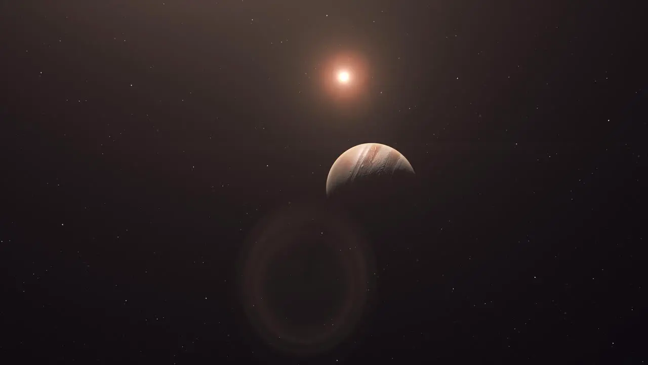 Planet Jupiter Half Illuminated animation