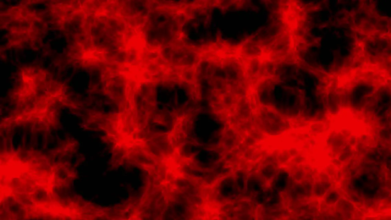 waves of virus residing in red blood cells