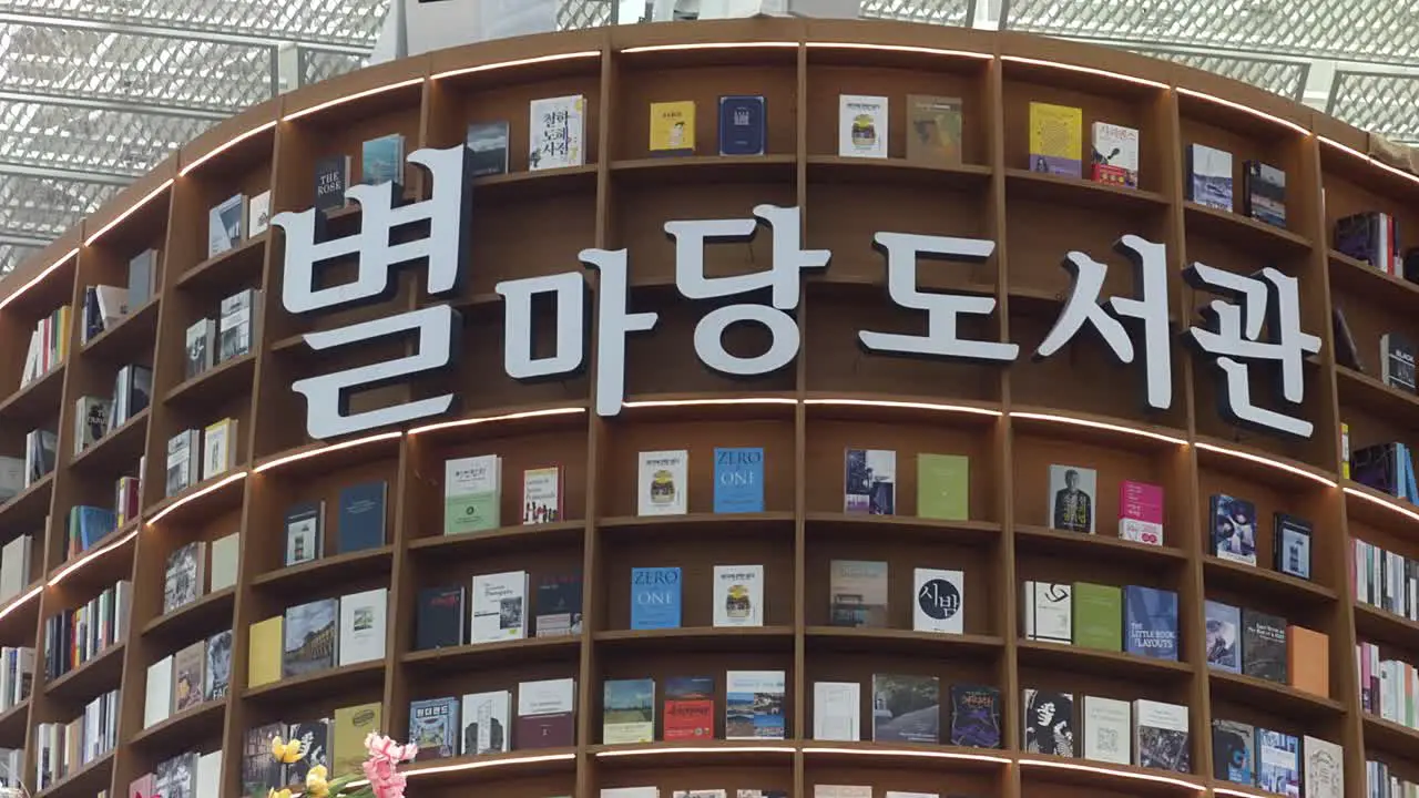 Extreme close up of book shelfs