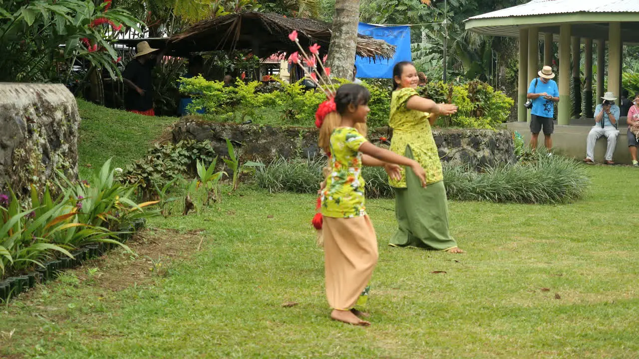 American Samoa Village Kids Dancing