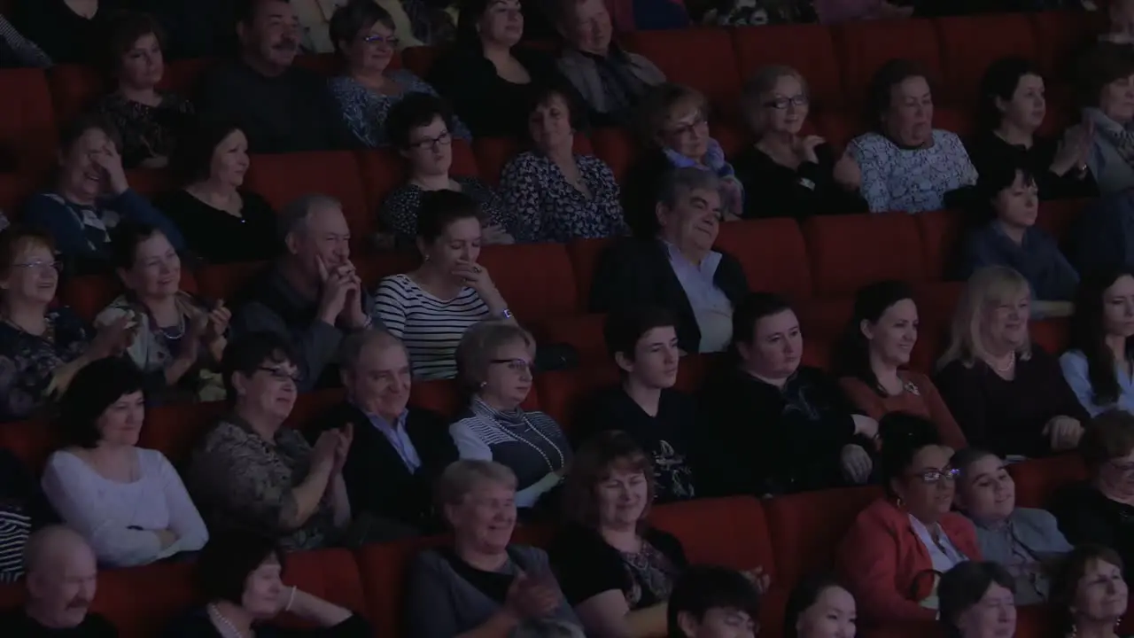 Satisfied audience in the movie theatre