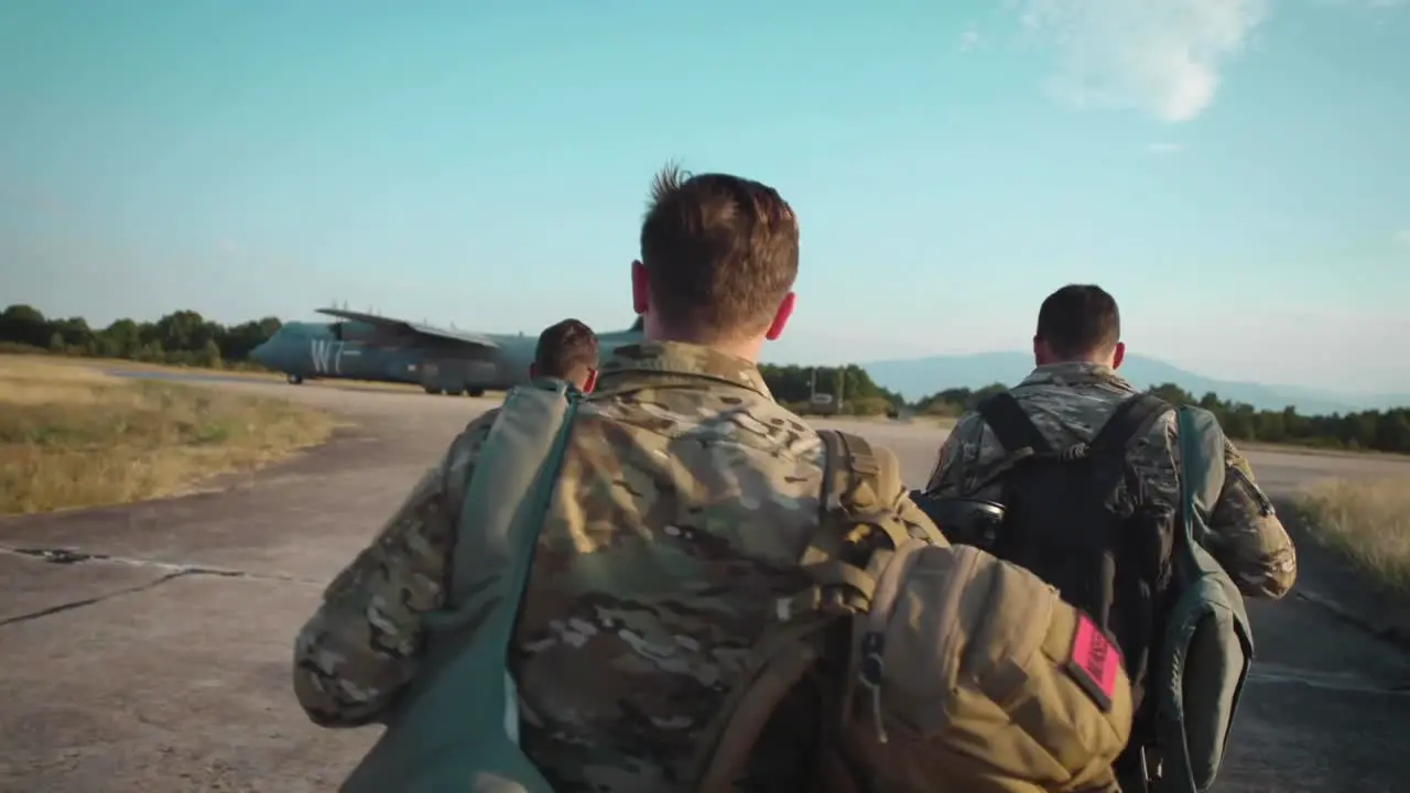 Us And Bulgarian Air Force Paratroopers Prepare For Static Line Jumps During A Joint Training Exercise In Bulgaria