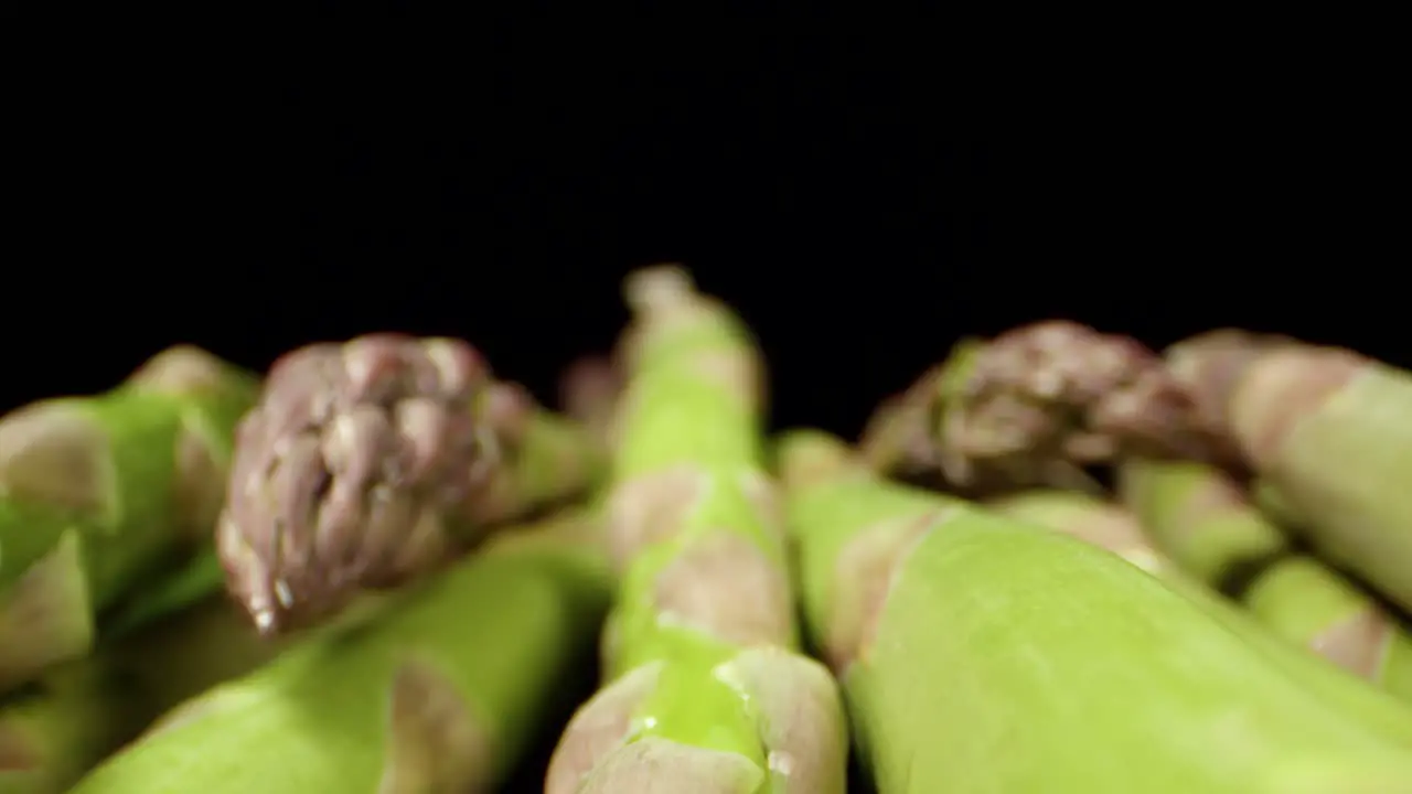 Fresh Asparagus green healthy vegetable super macro close up HQ