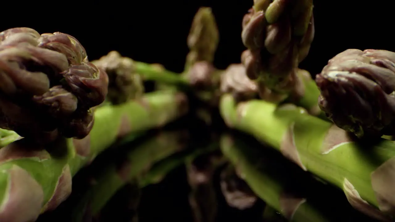 Fresh Asparagus green healthy vegetable super macro close up 4k