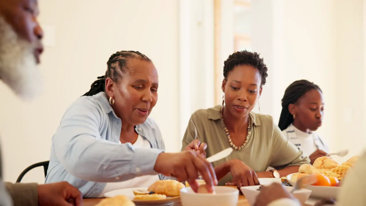 Black family senior mother