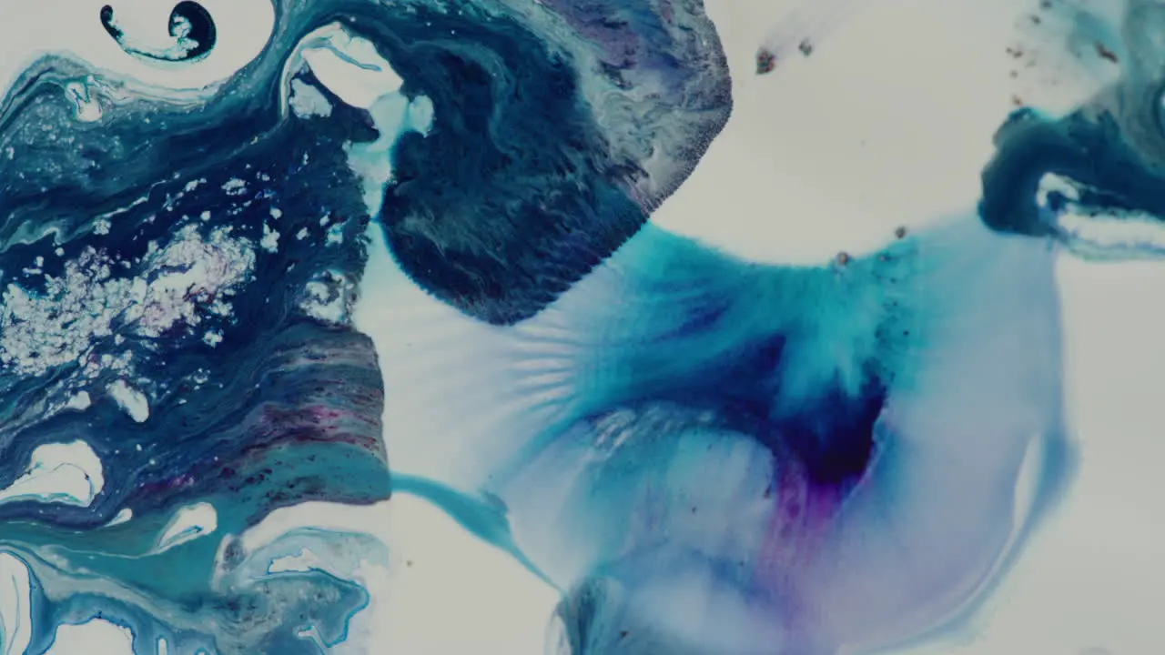 Abstract blue and white color mix fluid flow