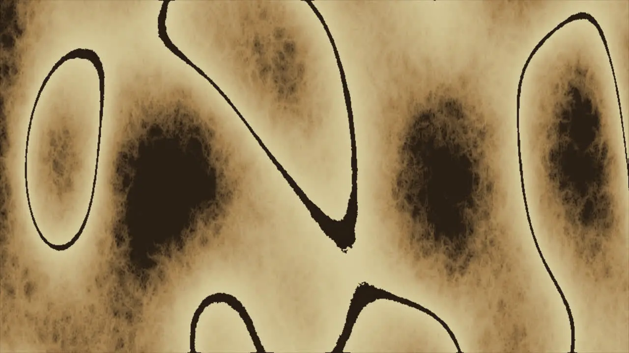 Looping animations of a tan and brown amorphous or organic design 1