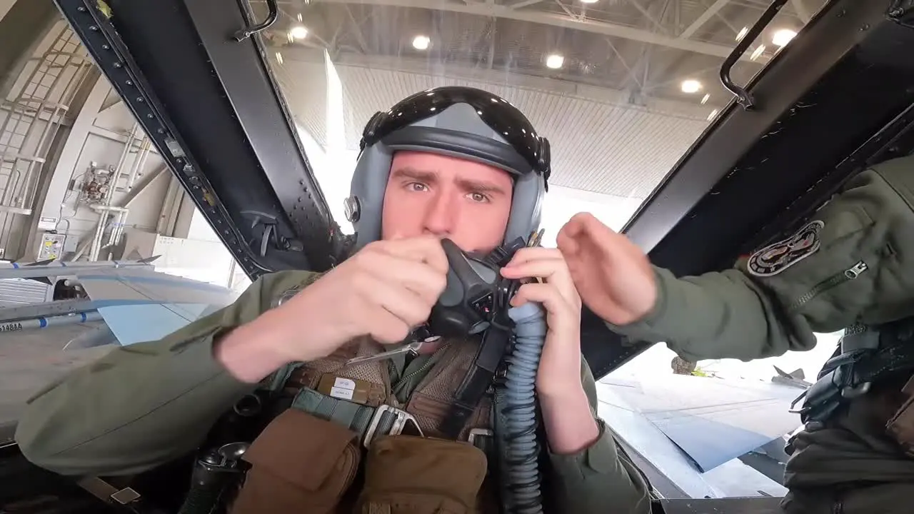 Cockpit View Of A Reporter In The Jump Seat Of A Jet Fighter Plane During Red Flag-Alaska Training Exercise Eielson Afb