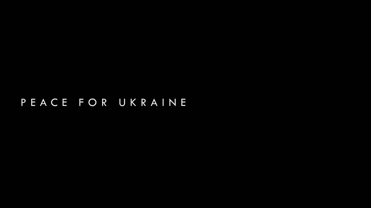 Stylish Peace for Ukraine animated text animation motion graphics replacable black background