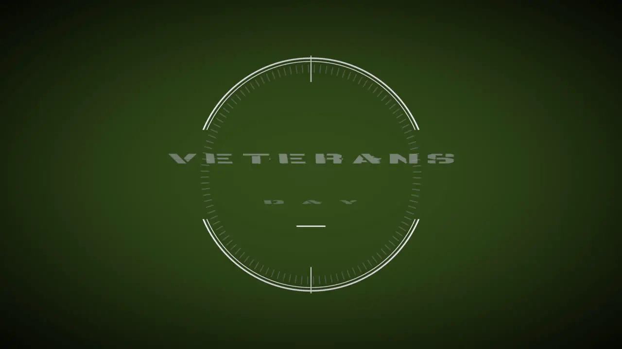 Veterans Day with aim on green background