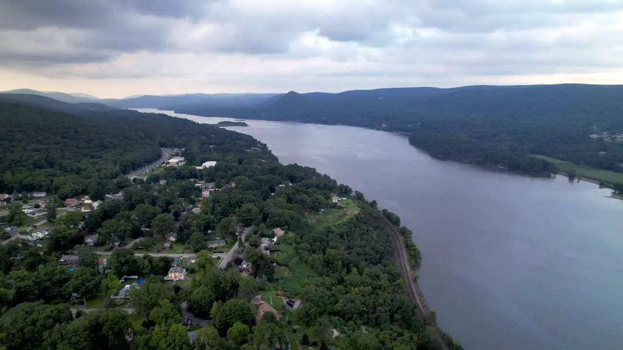 The Hudson River at Highland Falls NY New York aerial