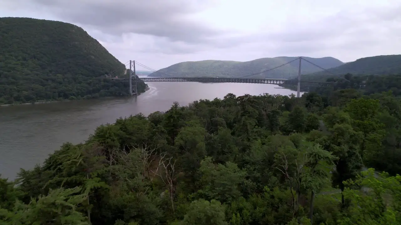 treetop push into bear mountain bridge near west point ny new york