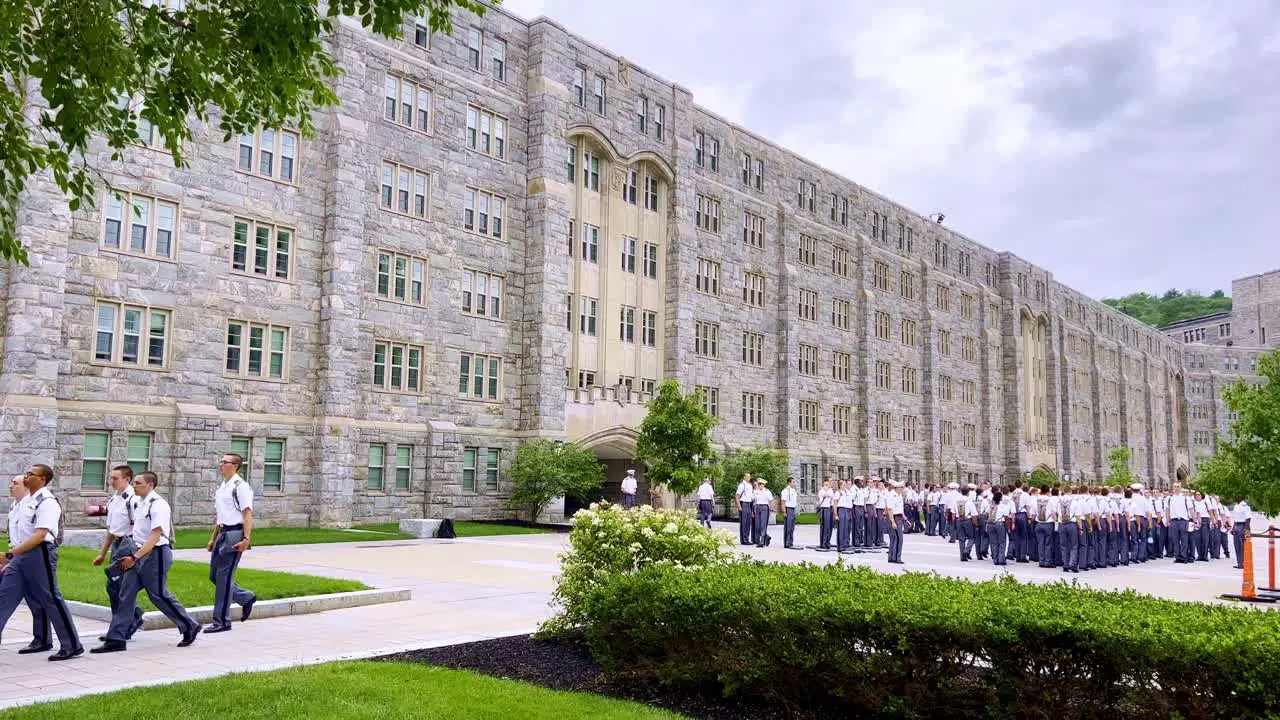 Cadets March at West Point United States Military Academy in West Point New York NY