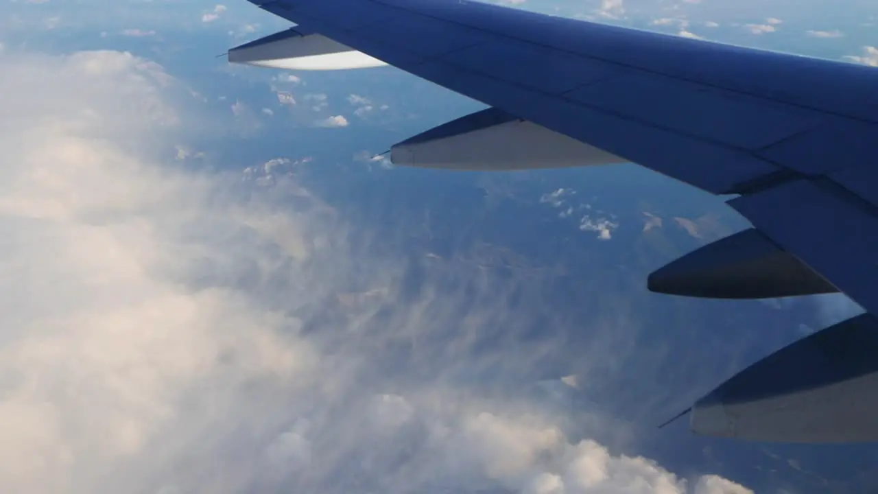 Airplane view on the mountains