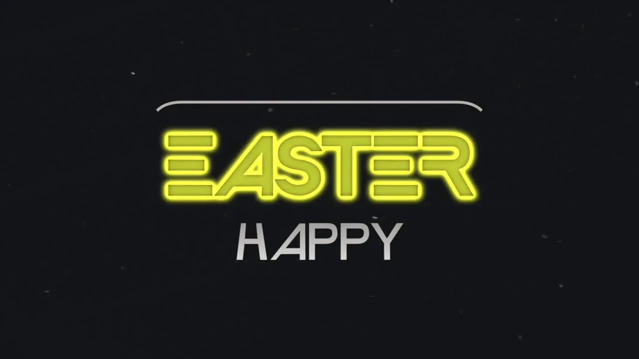 Glowing Happy Easter neon sign brightening up the night