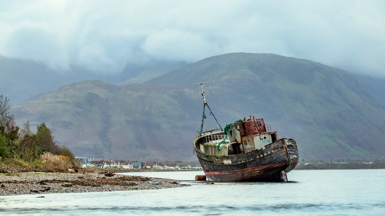 Corpach Wreck #1 Timelapse Fort William Scottish Highlands Scotland