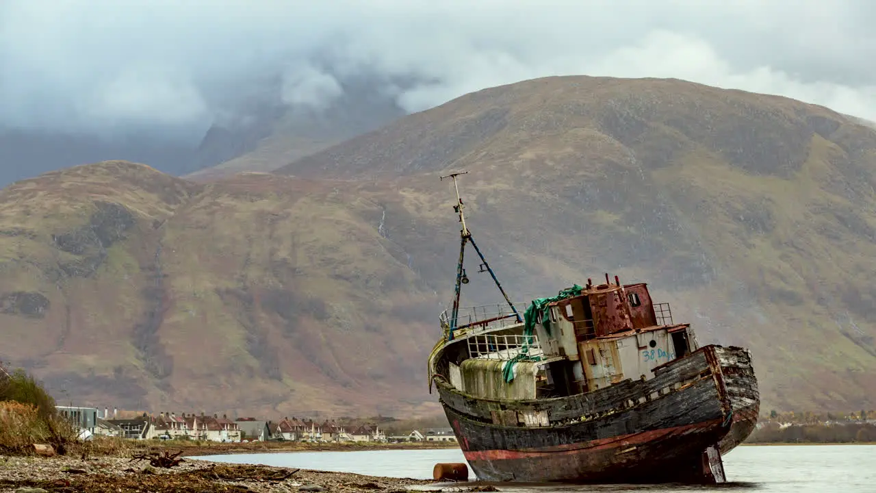 Corpach Wreck #2 Timelapse Fort William Scottish Highlands Scotland