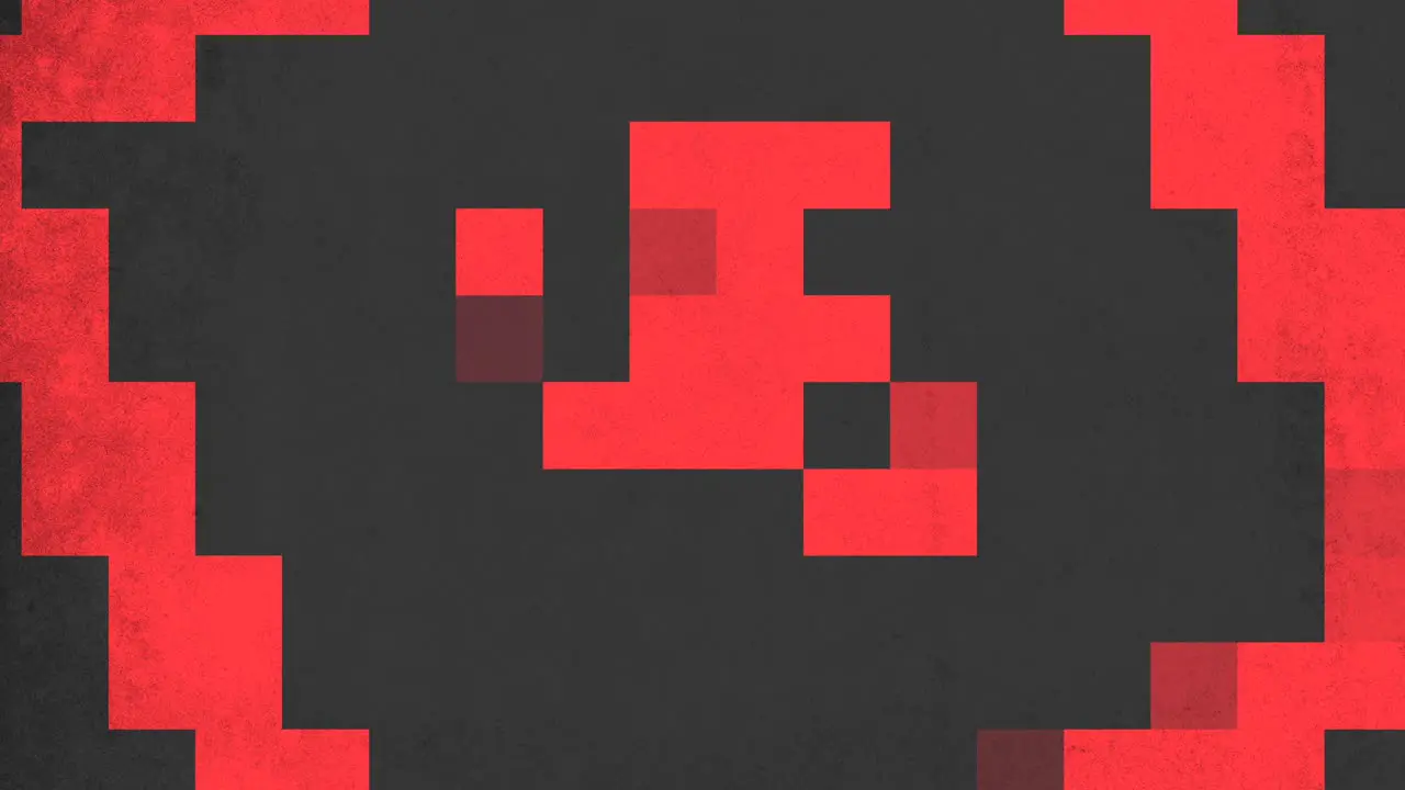 Red blocks pattern in 8 bit of architecture