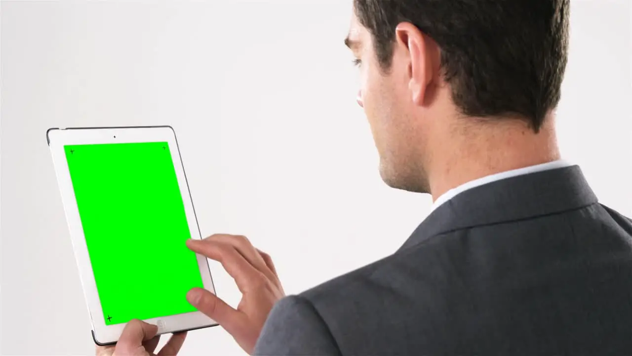 Businessman using digital tablet