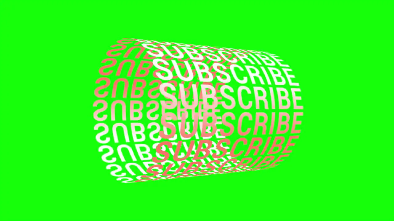 Subscribe Spinning on GREEN SCREEN