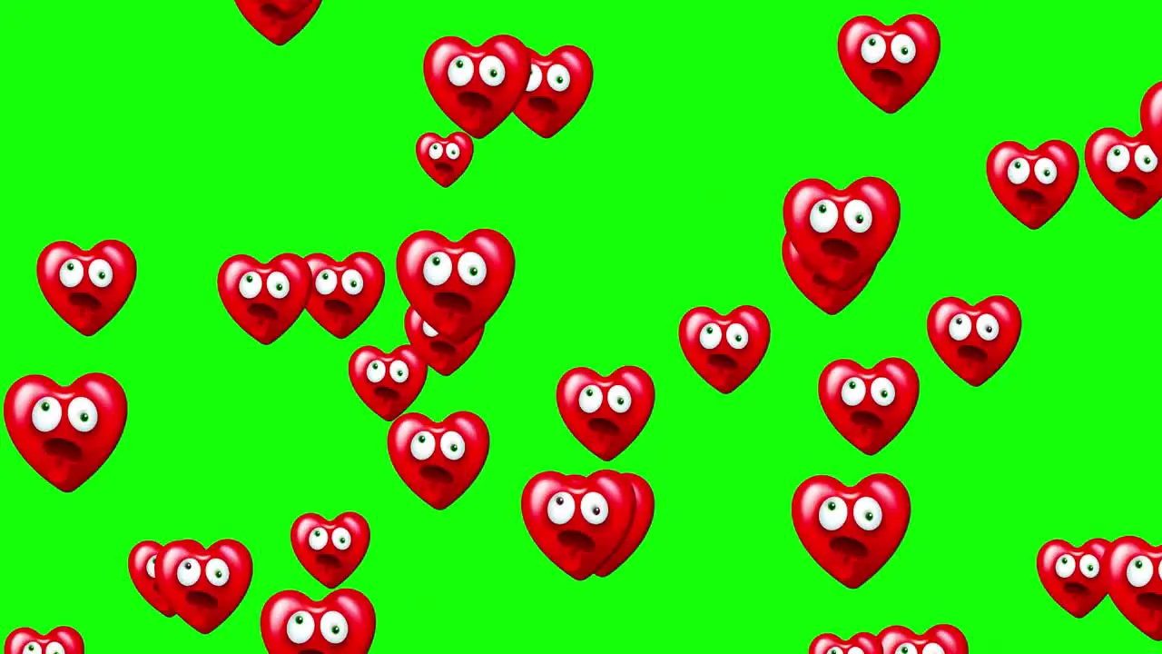 Love Heart on GREEN SCREEN