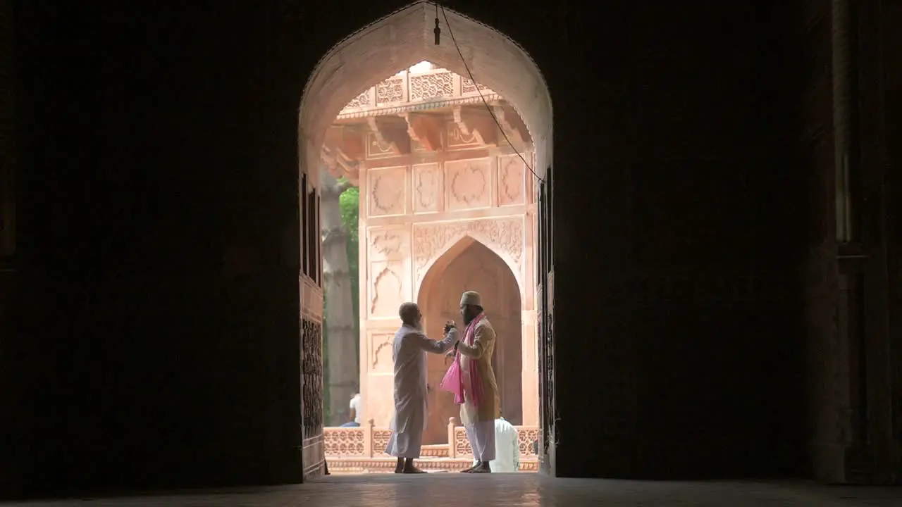 Two Men in an Archway in India