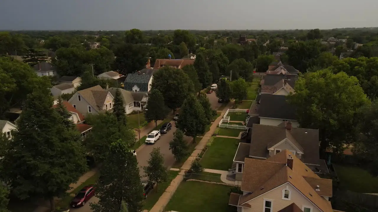 regular neighborhood aerial view in minneapolis