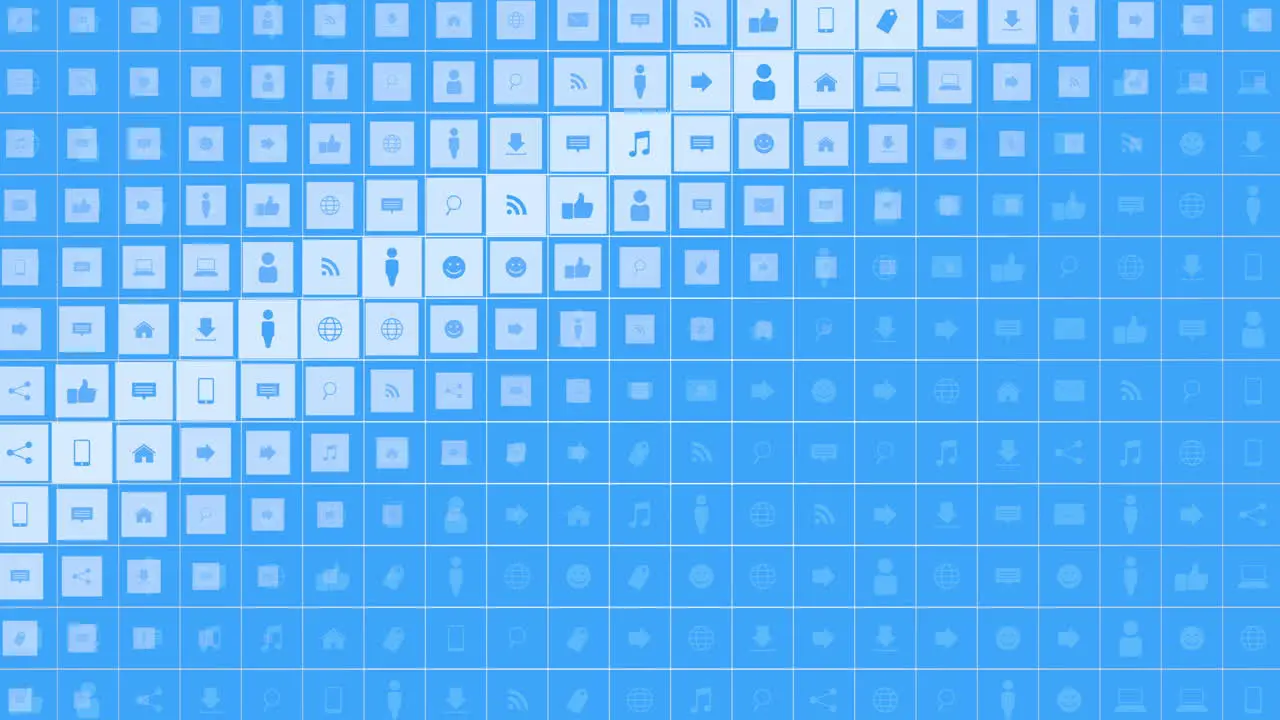 Social network icons pattern on gradient