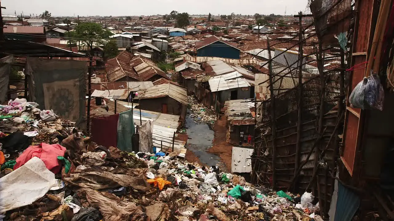 View of Kibera Largest slum in Kenya