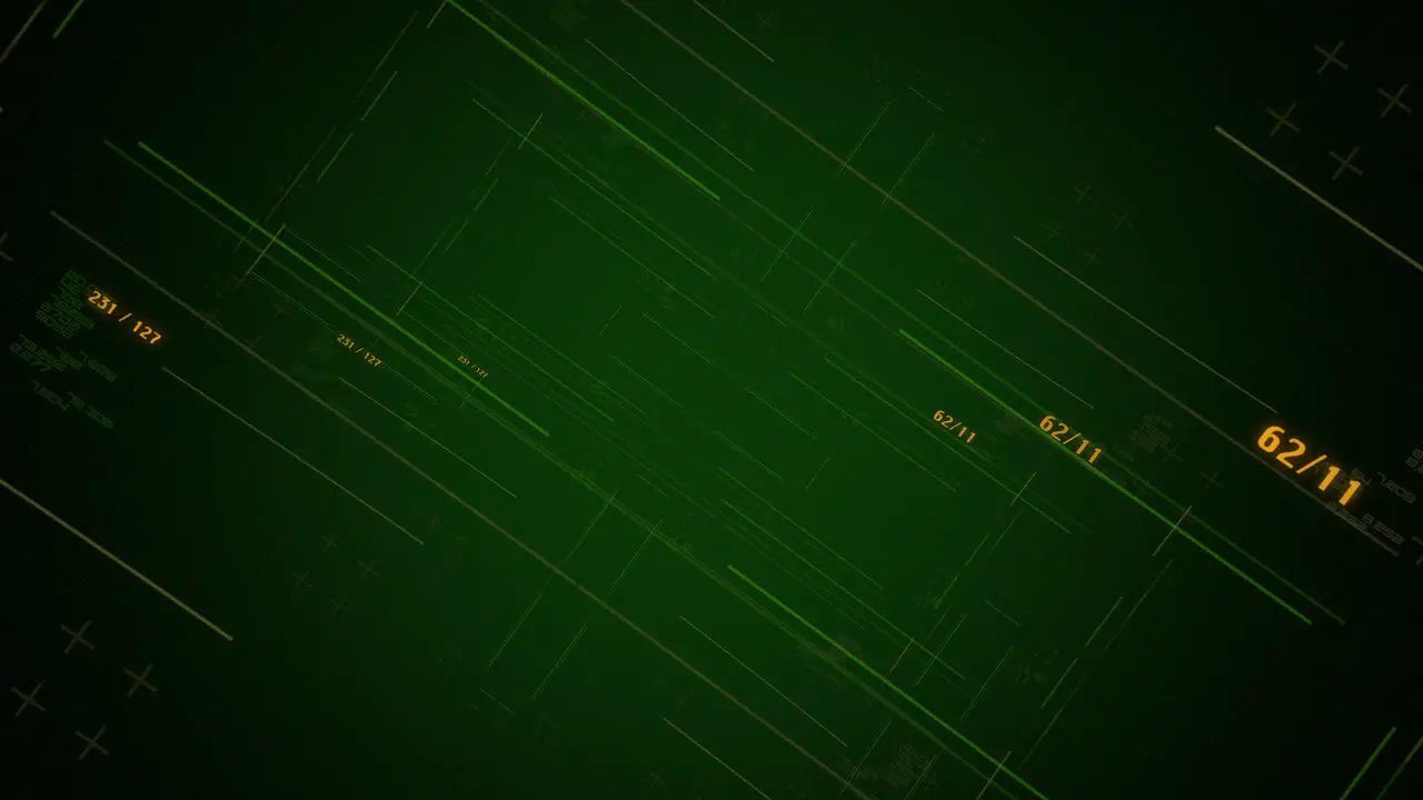 Cyberpunk animation background with computer matrix numbers and grid 2