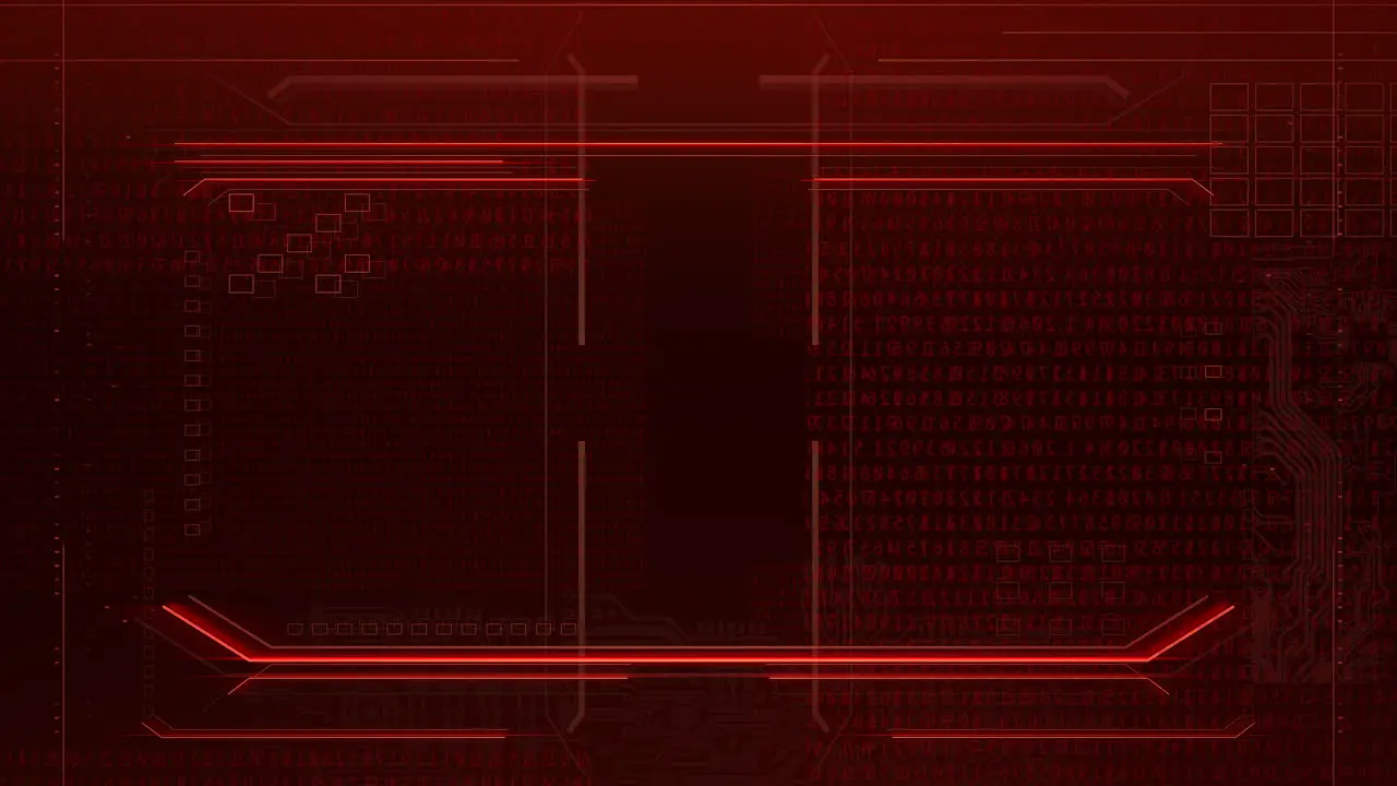 Cyberpunk animation background with computer matrix numbers and grid 3