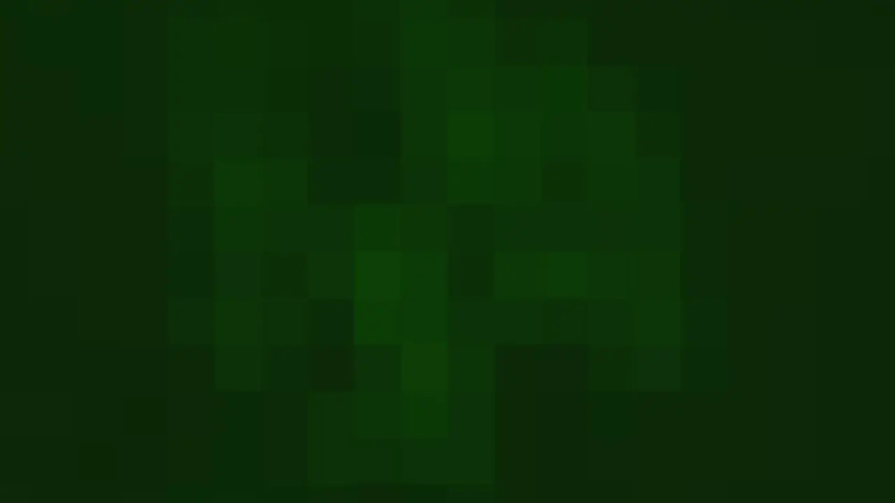 Green pixels pattern in 8 bit on black gradient