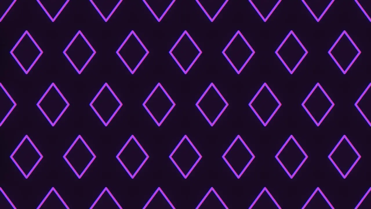 Seamless neon purple rhombus pattern on black gradient