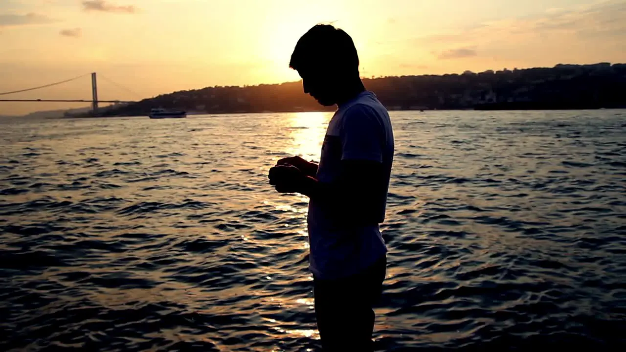 The Fisherman Preparing The Fishing Rod