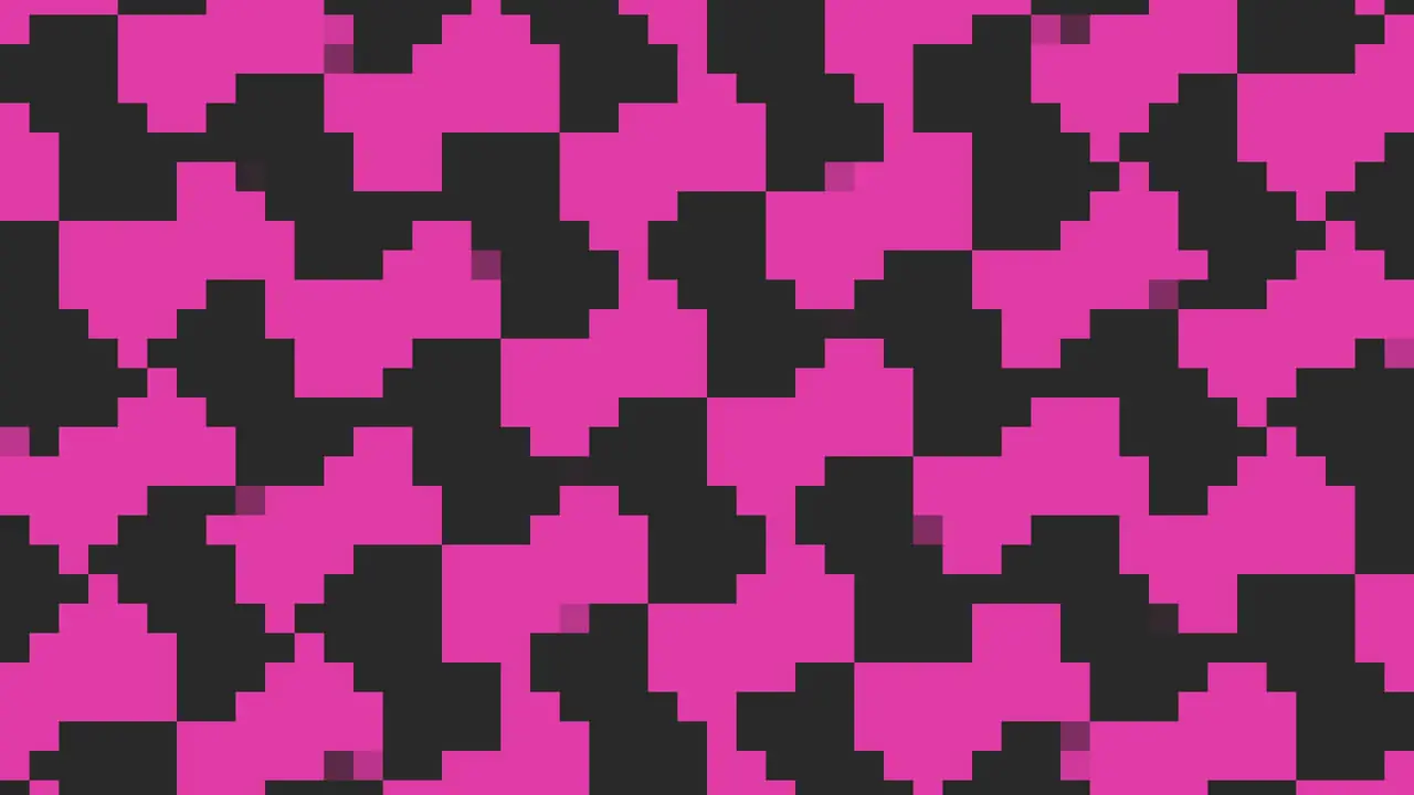 Pink pixels pattern in 8 bit on black gradient