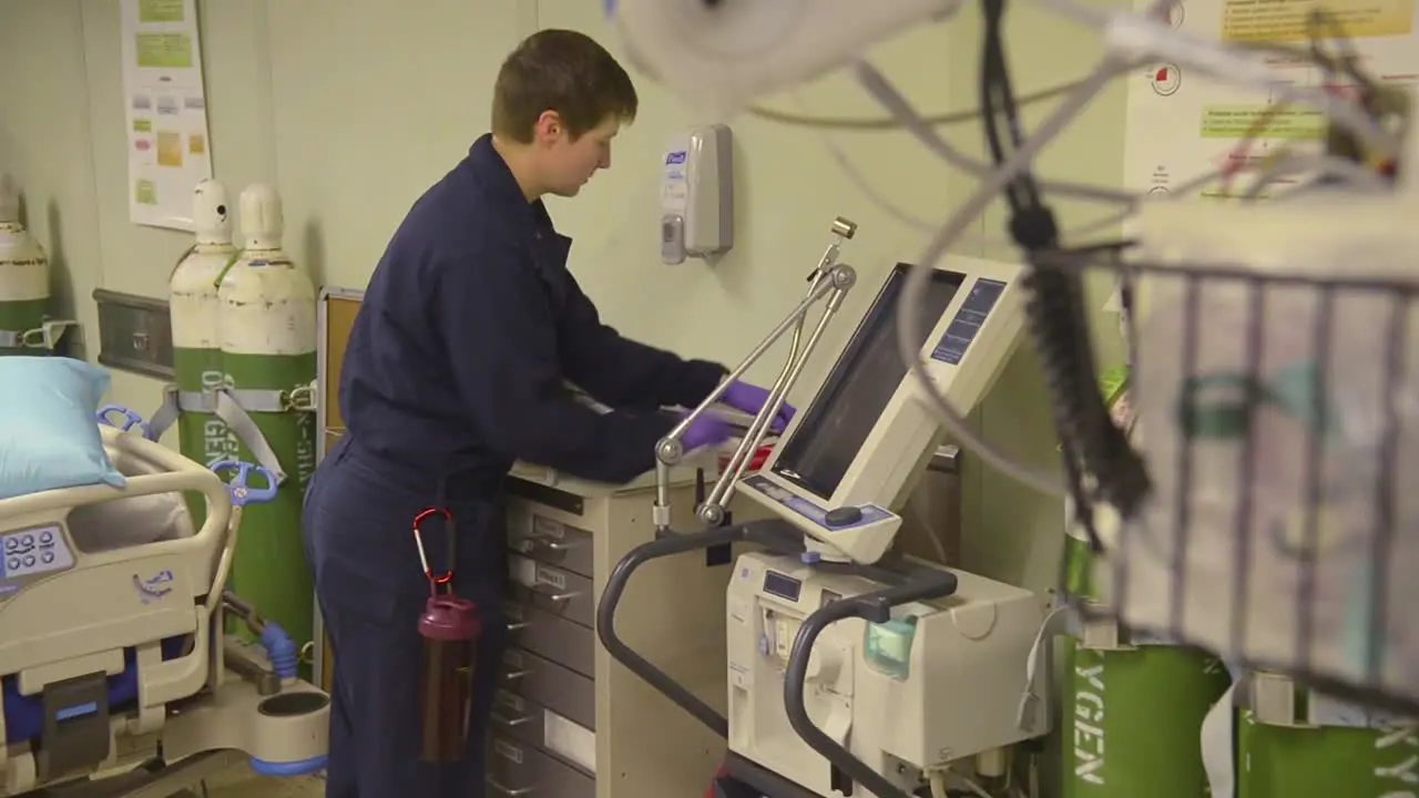 Interior Of Us Navy Hospital Ship Mercy As It Is Sanitized And Activated During Covid19 Coronavirus Outbreak Epidemic 2