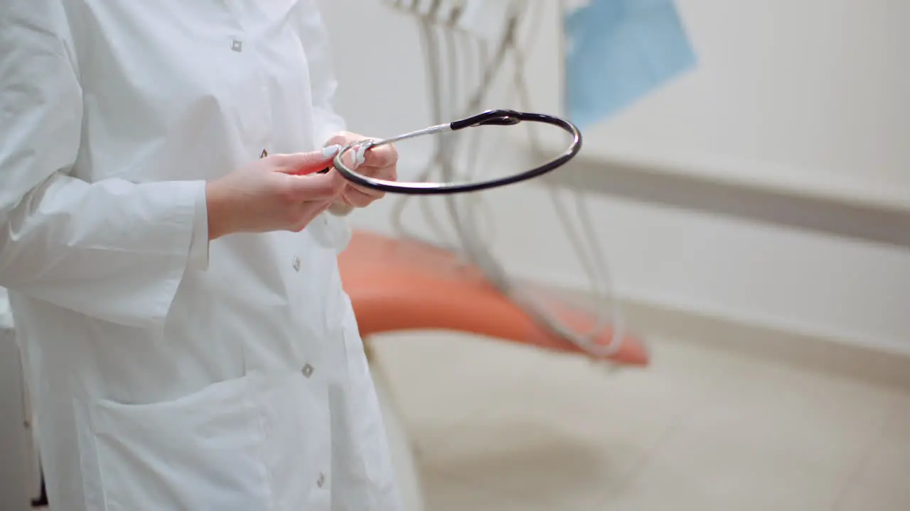 Positive Doctor Puts On Stethoscope And Smile 7