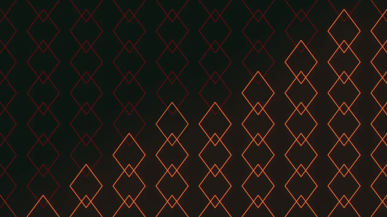 Seamless neon red rhombus pattern on black gradient