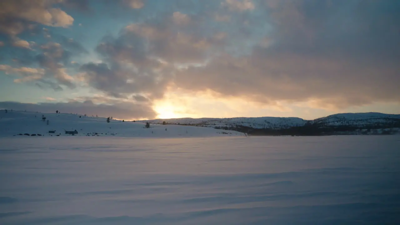 Beautiful Snowy Landscape in Kirkenes Norway