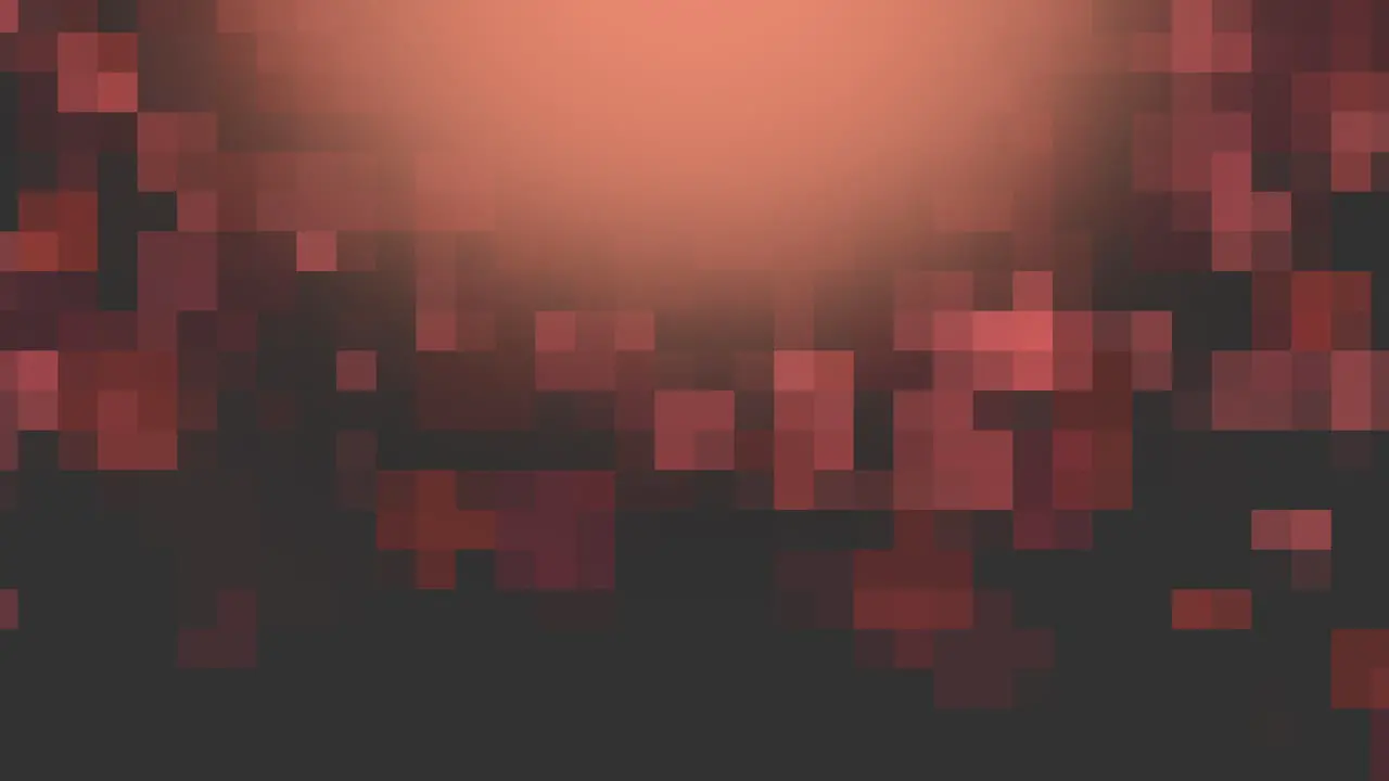 Flying red pixels in 8 bit on black gradient