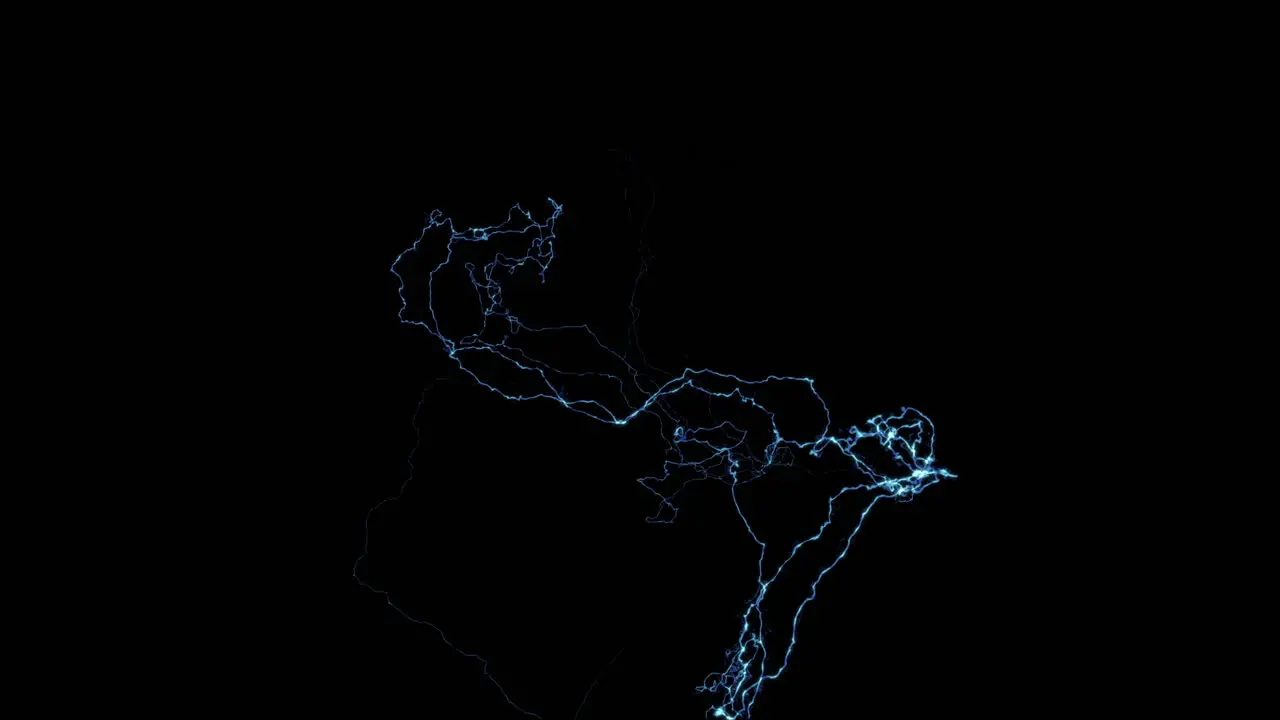  Generation of electrical rays hurling downward in slow motion simulation of Thor's powers