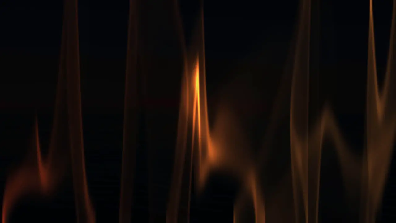 Simulation of burning flames on black background