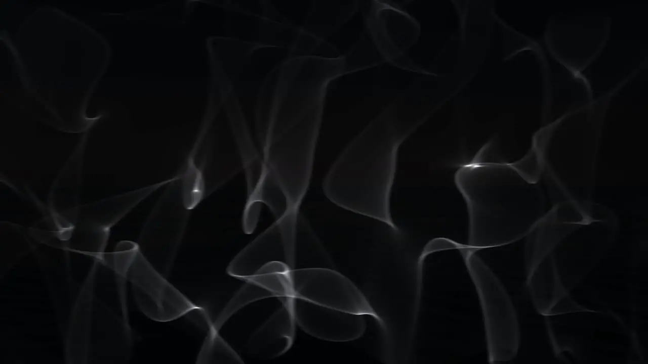 Animation of rising wisps of smoke on black background