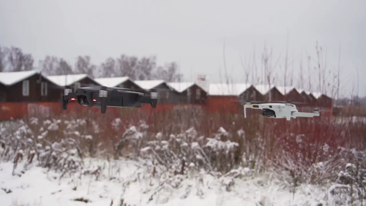 Close-up of drone flying