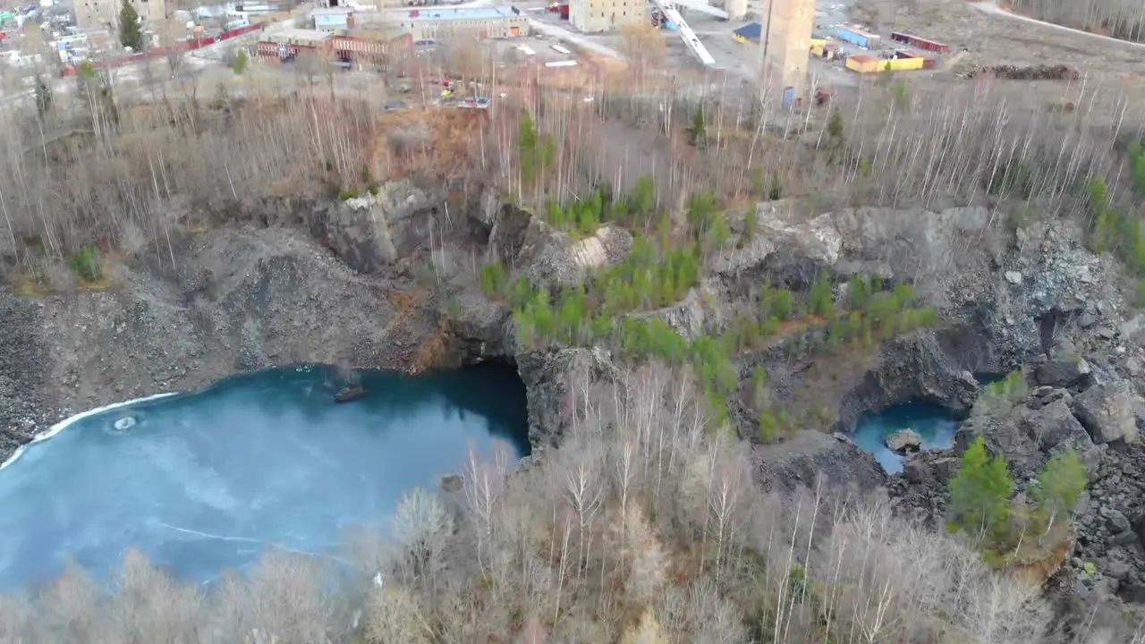 Drone footage of Stråssa mining industry area