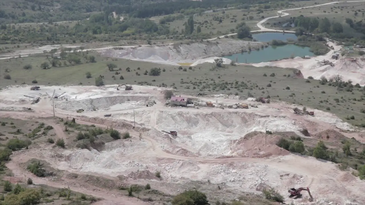 Mining with explosives in a mine