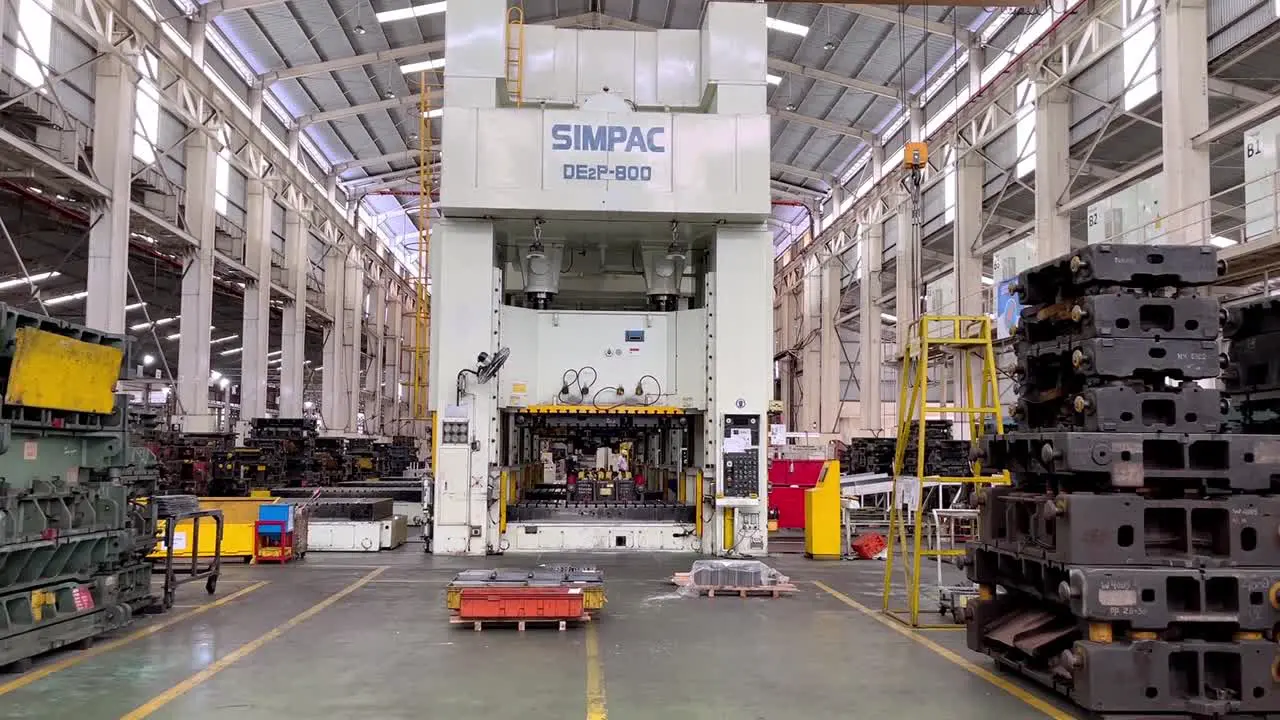 Shot inside the Simpac warehouse a company that supplies sophisticated machines used in large-scale industrial production processes