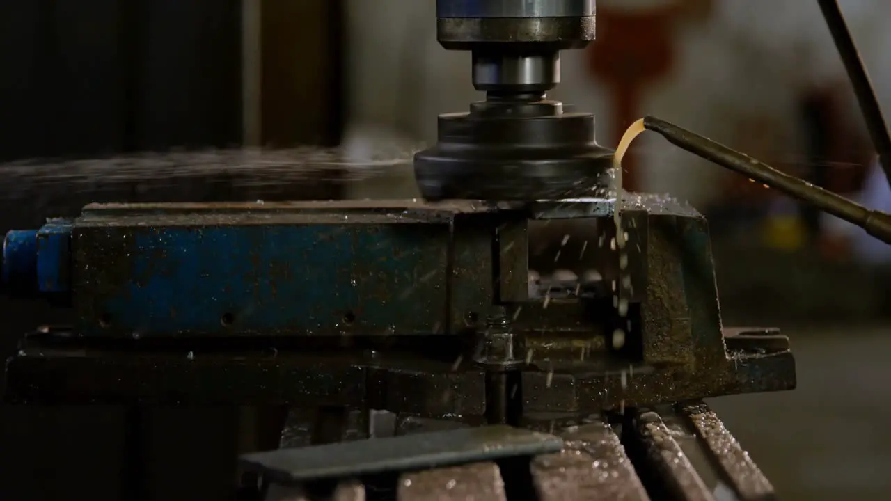 Drill press machine in workshop 4k